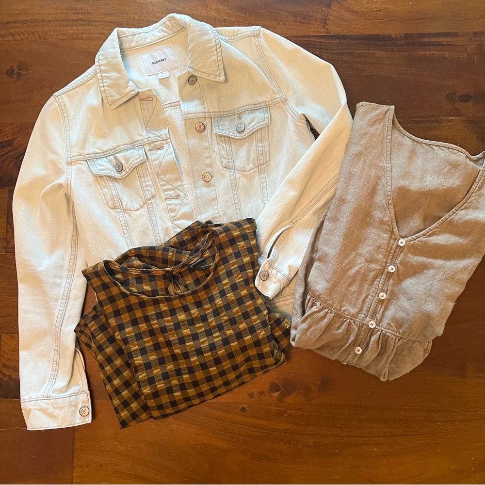 Old Navy Denim Jacket and Dresses- Madewell and Wild Fable